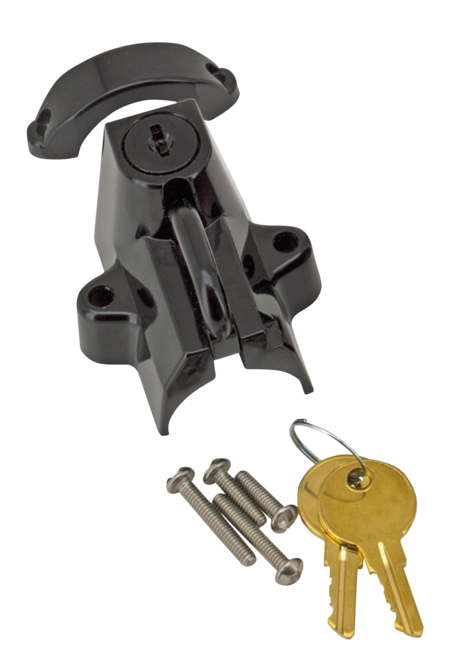 Gzp Gloss Black Helmet Lock And Key Kit Luggage Straps & Tie Downs Zodiac Default Title