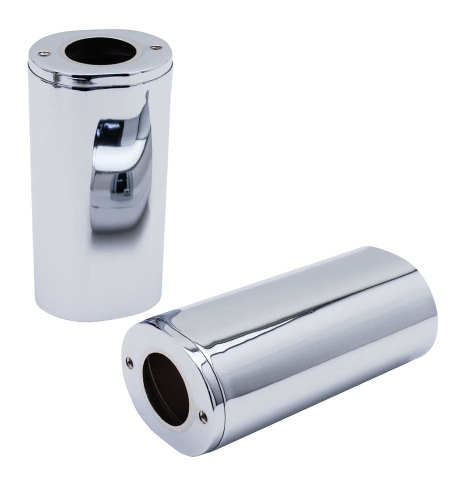 Gzp Chrome Slider Cvrs, Pair 45964 49/86 Fork Slider Cover Zodiac Default Title