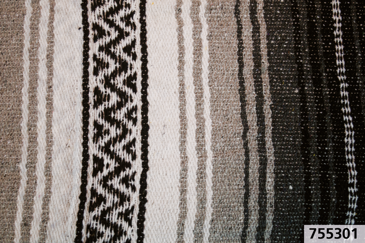 Mexican Blanket Charcoal/Silver/Wht/Blk Camping & Outdoor Gear Texas Leather Default Title
