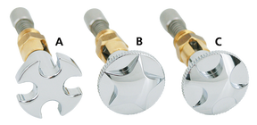 Gzp Chr Malteze Cross Enrichener Knob F/ Carburetor & Component Zodiac