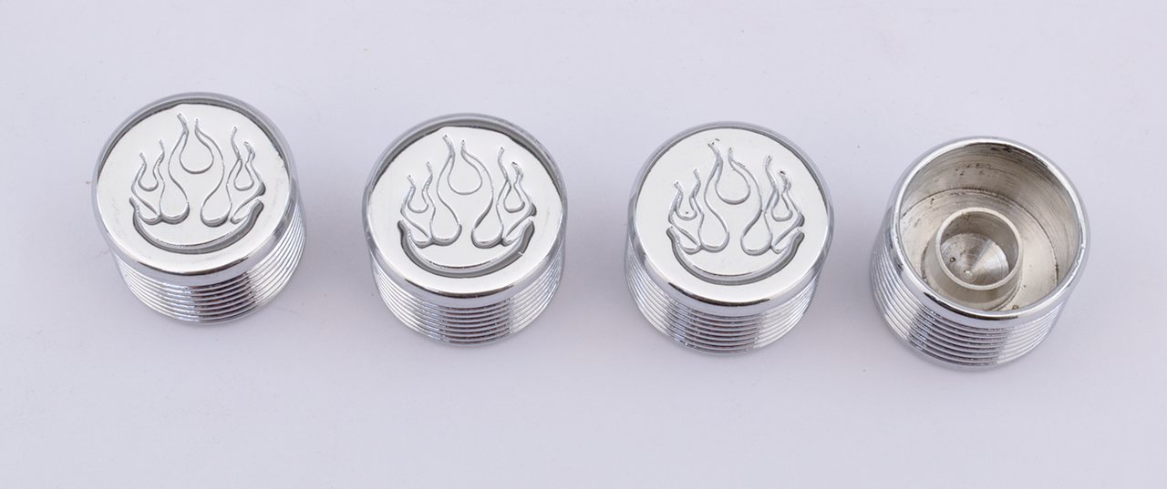 Allen Bolt Cap 3/8" Flame Design Bolt & Nut Cover Midwest Acorn Nut Company Default Title