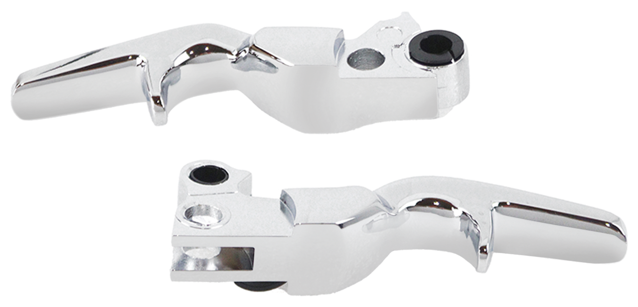 Short Trigger Lever Set Chrome Hd96 14 Lever Blades V Twin Mfg Default Title