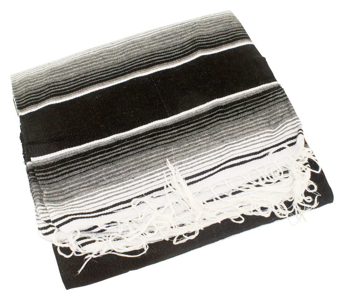 Mexican Blanket Serape Black & White Indispensables Texas Leather Default Title