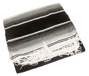 Mexican Blanket Serape Black & White Indispensables Texas Leather Default Title