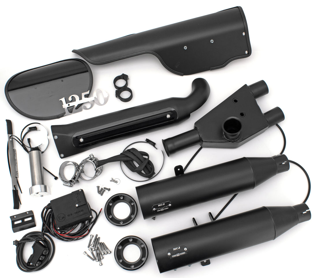 Mcj Adj. Exhaust Rh1250 S25 Up Black Full Exhaust System Mcj Default Title