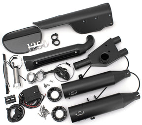 Mcj Adj. Exhaust Rh1250 S25 Up Black Full Exhaust System Mcj Default Title