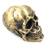 Brass Skull Shifter Knob 3/8" Thread Hand Shifter V Twin Mfg Default Title