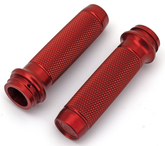 Knurled Moto Grips Red Tbw Handlebar, Hand Controls & Mirrors Brass Balls Cycles Default Title