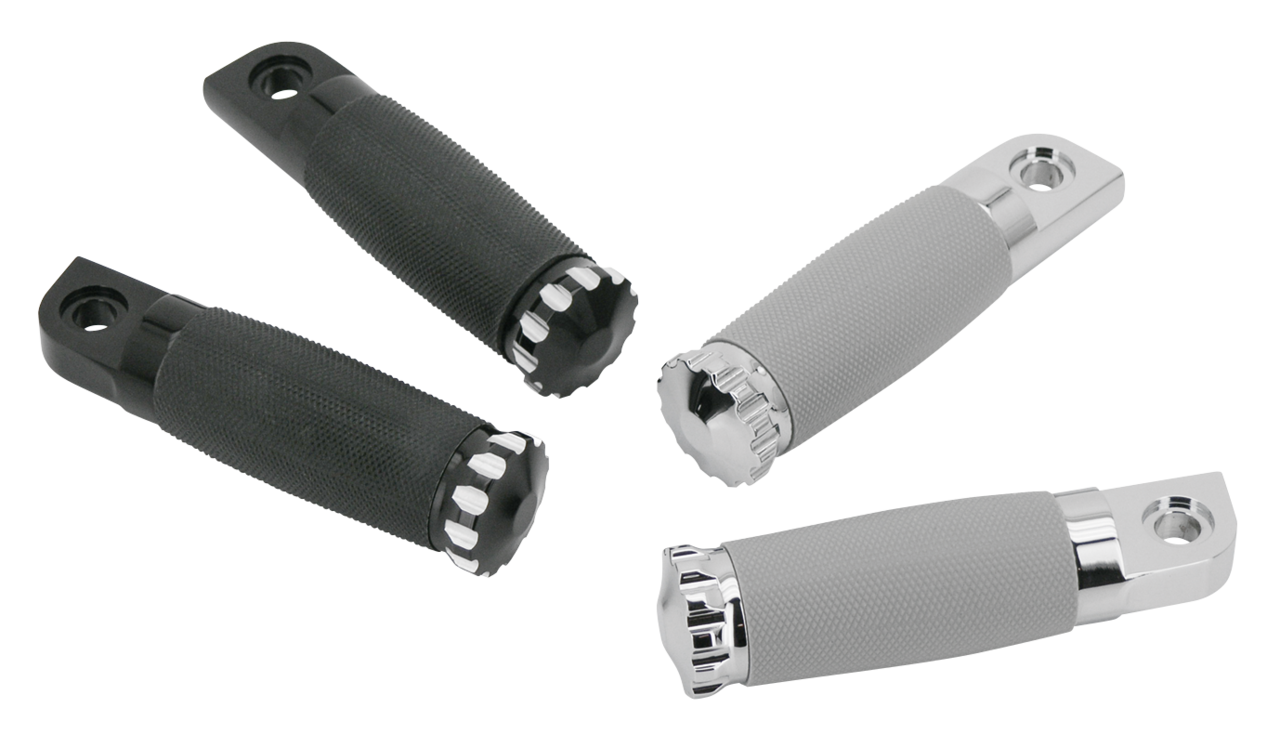 Gzp Chrome Turbo Footpegs Black Rubbe Foot Peg Zodiac