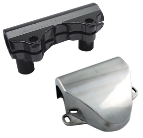 Polished Handlebar Clamp Cover Fl60 79 Handlebar Clamp V Twin Mfg Default Title