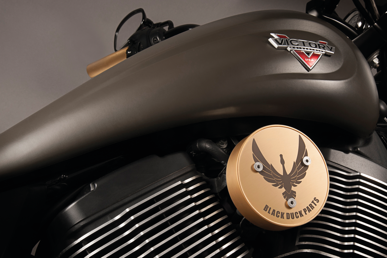 Blk Duck Engine Side Cvrs F/Victory Sat. Engine Cover Black Duck Parts