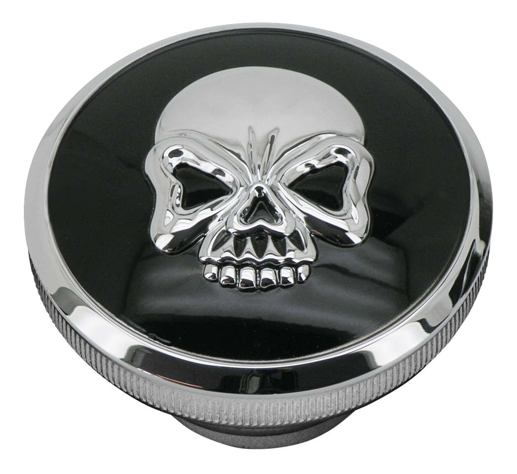 Gzp Skull Bk/Chrome Gascap 97 E18 Vented Gas Cap Zodiac Default Title