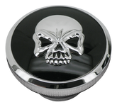Gzp Skull Bk/Chrome Gascap 97 E18 Vented Gas Cap Zodiac Default Title