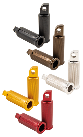 P16 Shorty Pegs, Black Foot Pegs P16 Powerplant Motorcycle Co.