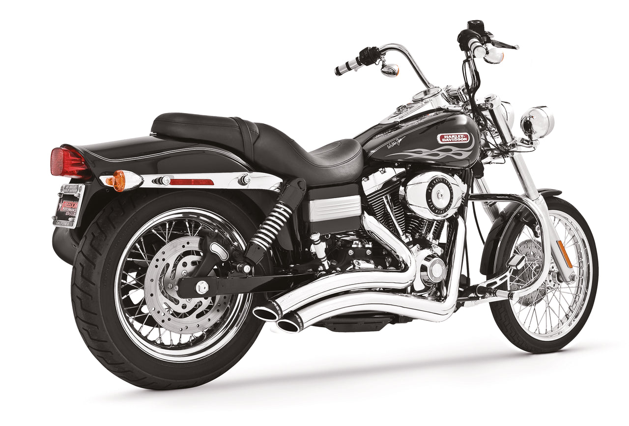 Sharp Curve Radius+Caps Chr/Blk Fxd91 05 2-2 Full Exhaust System Freedom Performance Exhaust Default Title