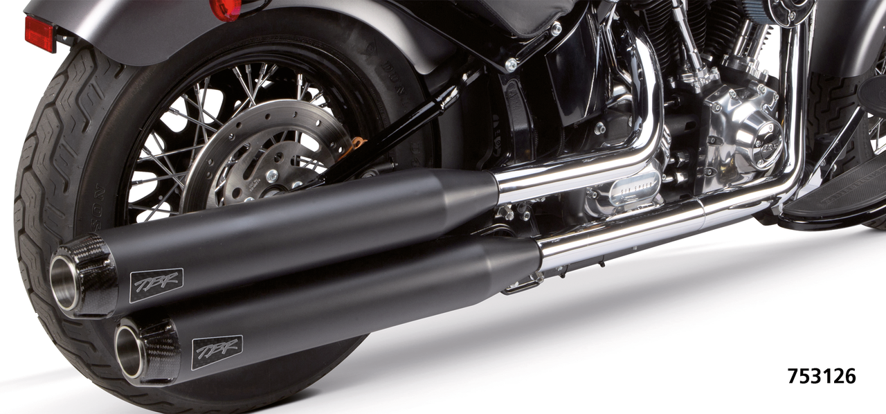 2 Bros Fls/Flstn14 16 Blk Dual S/O Delux Slip-On & Muffler Two Brothers Racing Default Title