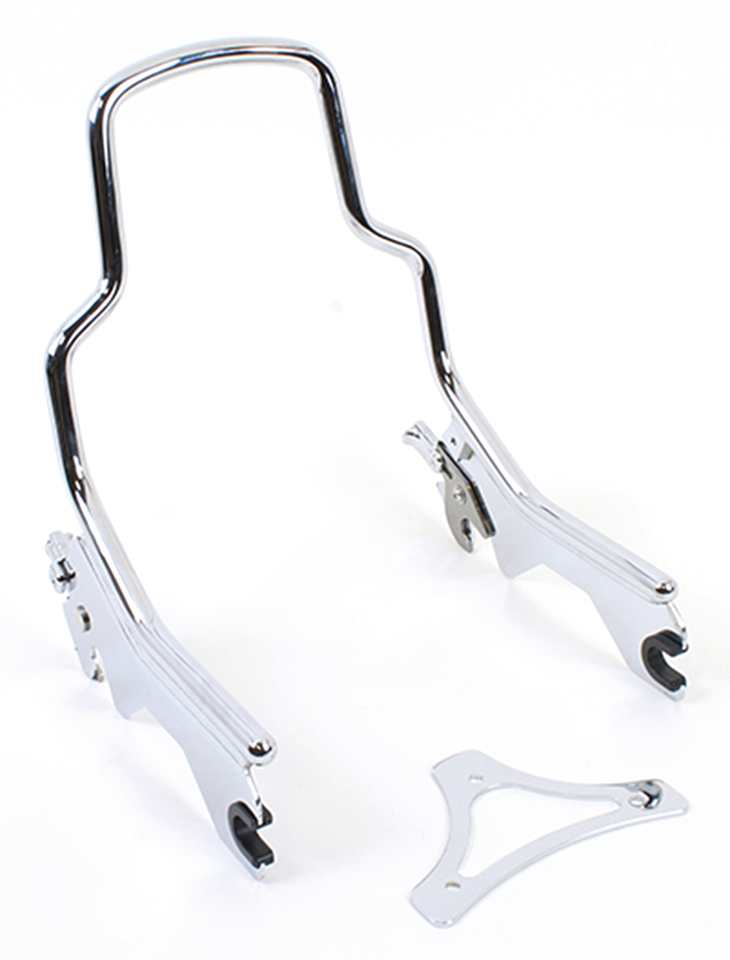 Det. Sissy Bar Shorty Chrome Fxbb18 Up Detachable Sissy Bar V Twin Mfg Default Title