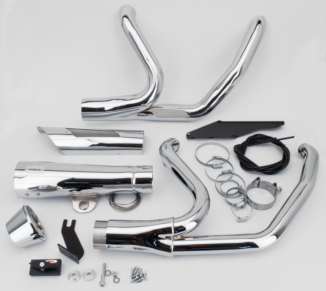Mcj 2 1 Shorty Flh/T21 Up Chrome 2-1 Full Exhaust System Mcj Default Title