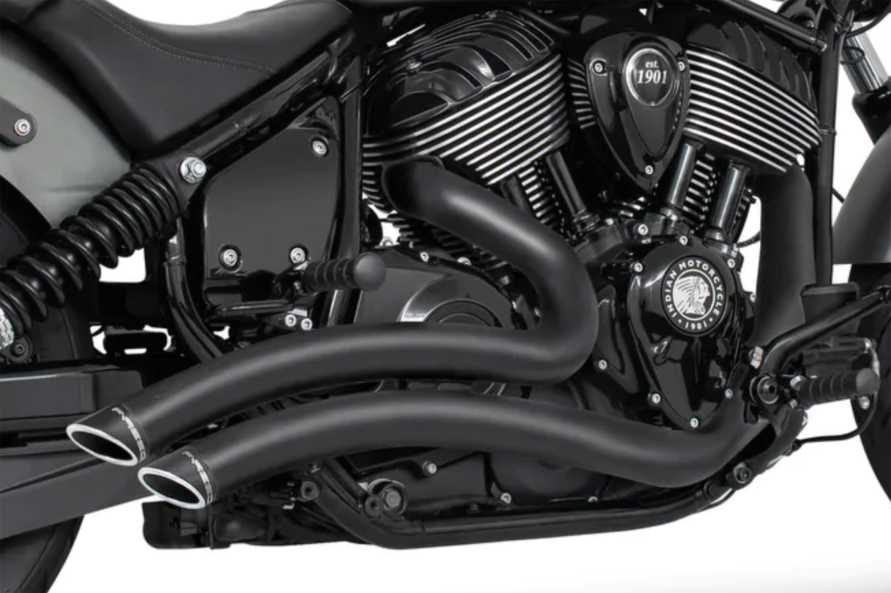 Chief 22 Up Sharp Curve Blk/Slsh/Sclptd 2-2 Full Exhaust System Freedom Performance Exhaust
