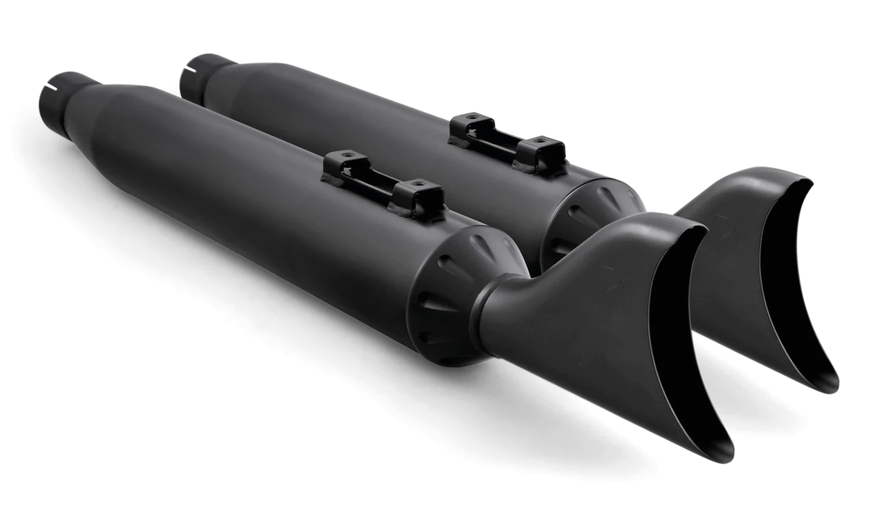 Flh/T95 16 4" Sharktail So's All Bk Slip-On & Muffler Freedom Performance Exhaust Default Title