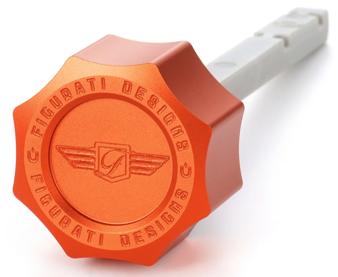 Trans. Dipst. Alu Curved Orange Me17 Up Transmission Fill Plug & Dipstick Figurati Designs Default Title