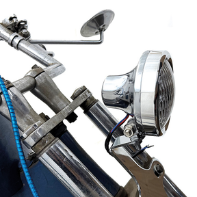 Aluminum Retro Headlamp Polished Headlight V Twin Mfg