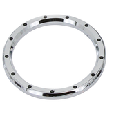 Gzp Chr&Blck Dimple Billet Bezel 3 5/8" Dash & Dash Panel Zodiac Default Title