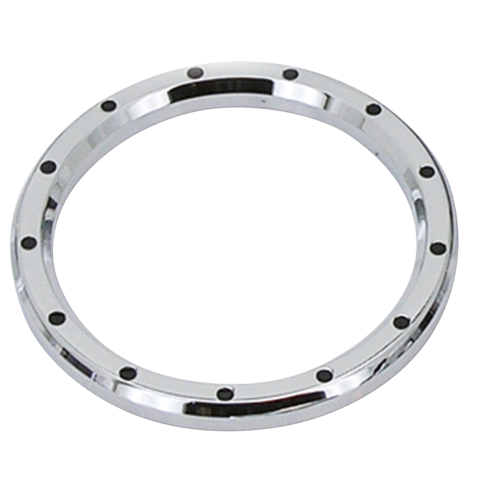 Gzp Chr&Blck Dimple Billet Bezel 3 5/8" Dash & Dash Panel Zodiac Default Title