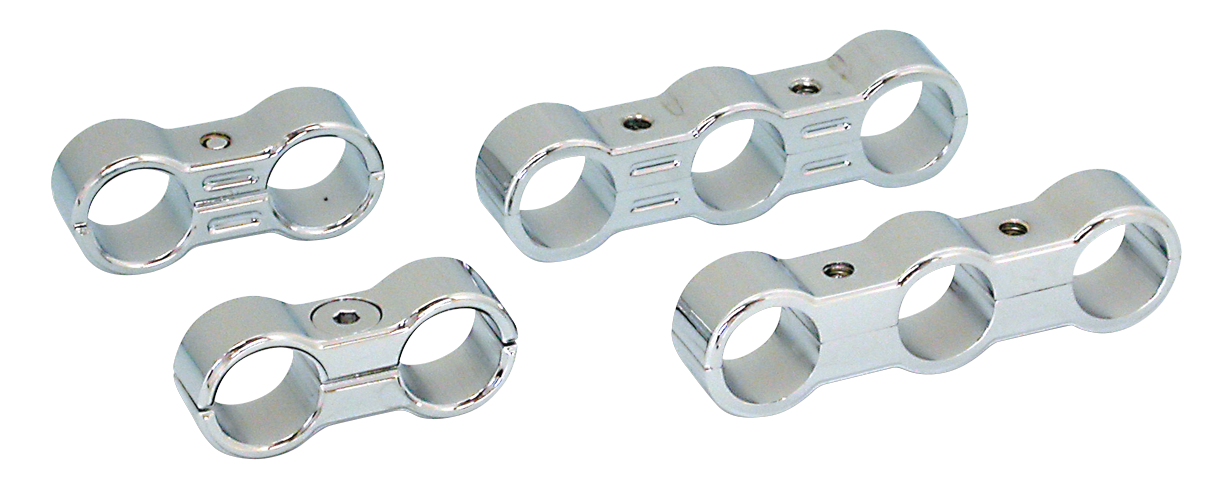 Gzp Billet Chrome Oil Line Seperator 2 H Oil Hose Clamp & Separator Zodiac