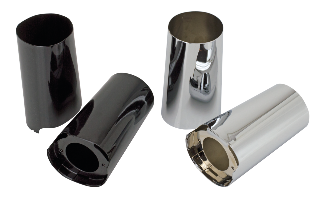Gzp Black +2" Slider Covers Flh/T14 U Fork Slider Cover Zodiac Default Title