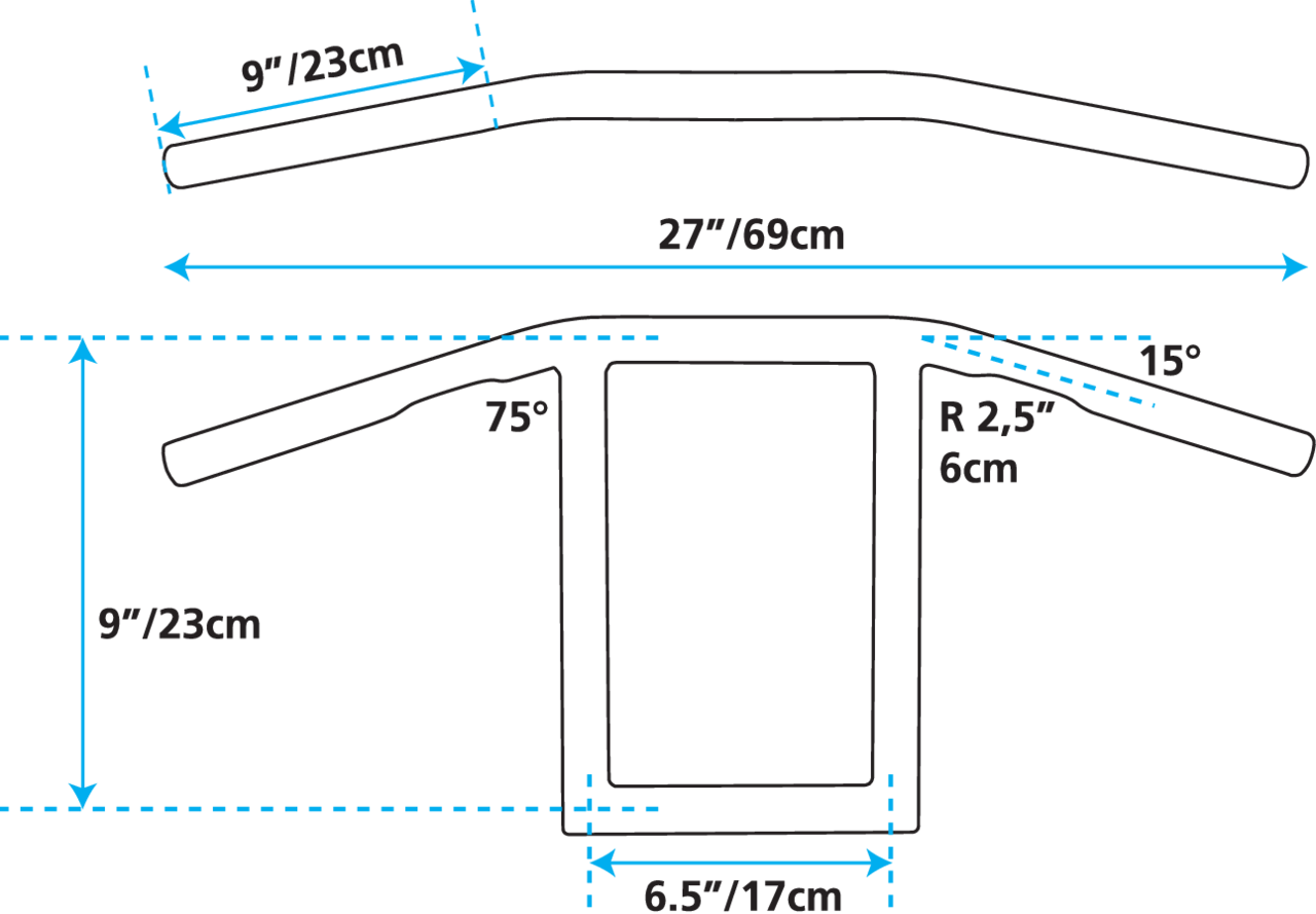 Zcp Chrome Window Bars Dimpled 10" One Inch Diameter Handlebars Zodiac