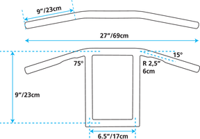 Zcp Chrome Window Bars Dimpled 10" One Inch Diameter Handlebars Zodiac
