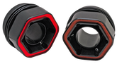 Mcj End Caps Lighted Hex 90mm EC-Approved Exhausts for Softail Mcj Default Title