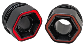 Mcj End Caps Lighted Hex 90mm EC-Approved Exhausts for Softail Mcj Default Title