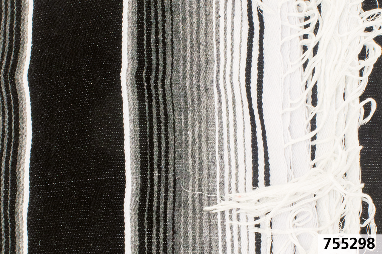 Mexican Blanket Serape Black & White Indispensables Texas Leather