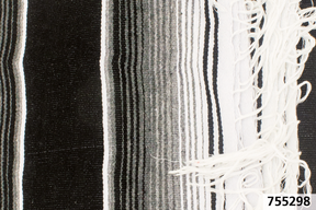 Mexican Blanket Serape Black & White Indispensables Texas Leather