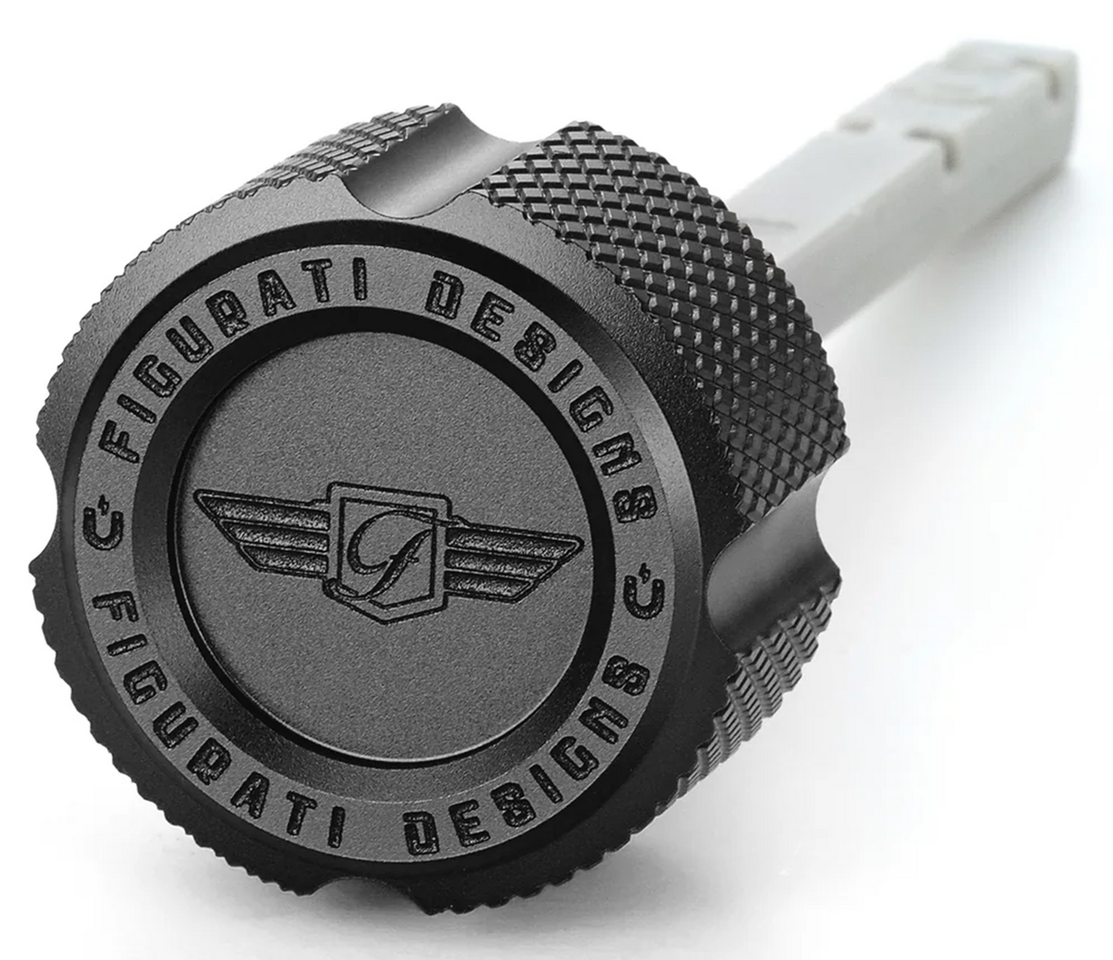 Trans. Dipst. Alu Knurled Black Me17 Up Transmission Parts 2006 to present 6 Speed Figurati Designs Default Title