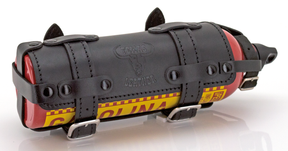 Black Holder With Aluminum Fuel Bottle Bottle & Canister Holder Texas Leather