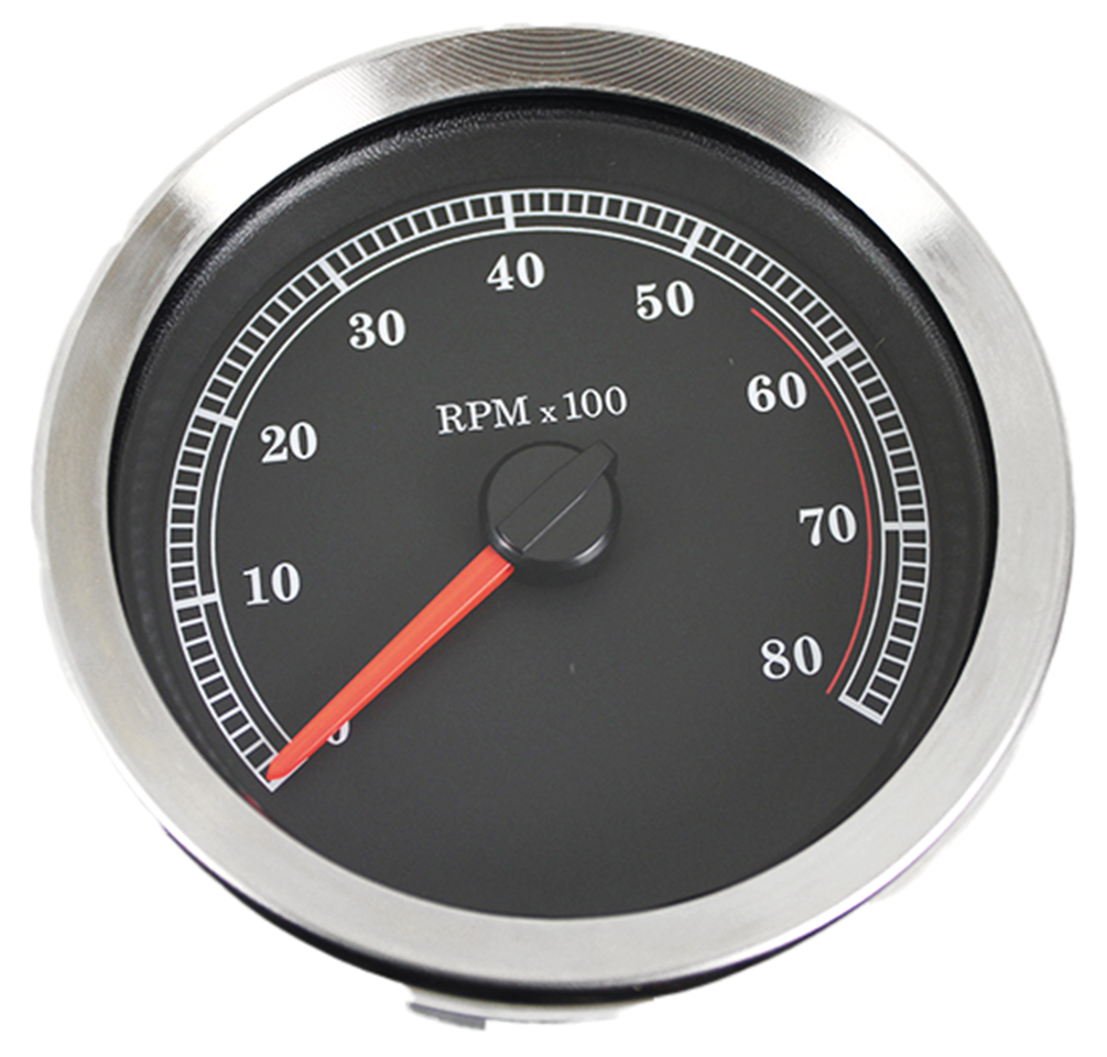 4" Tachometer Black Tachometer V Twin Mfg Default Title