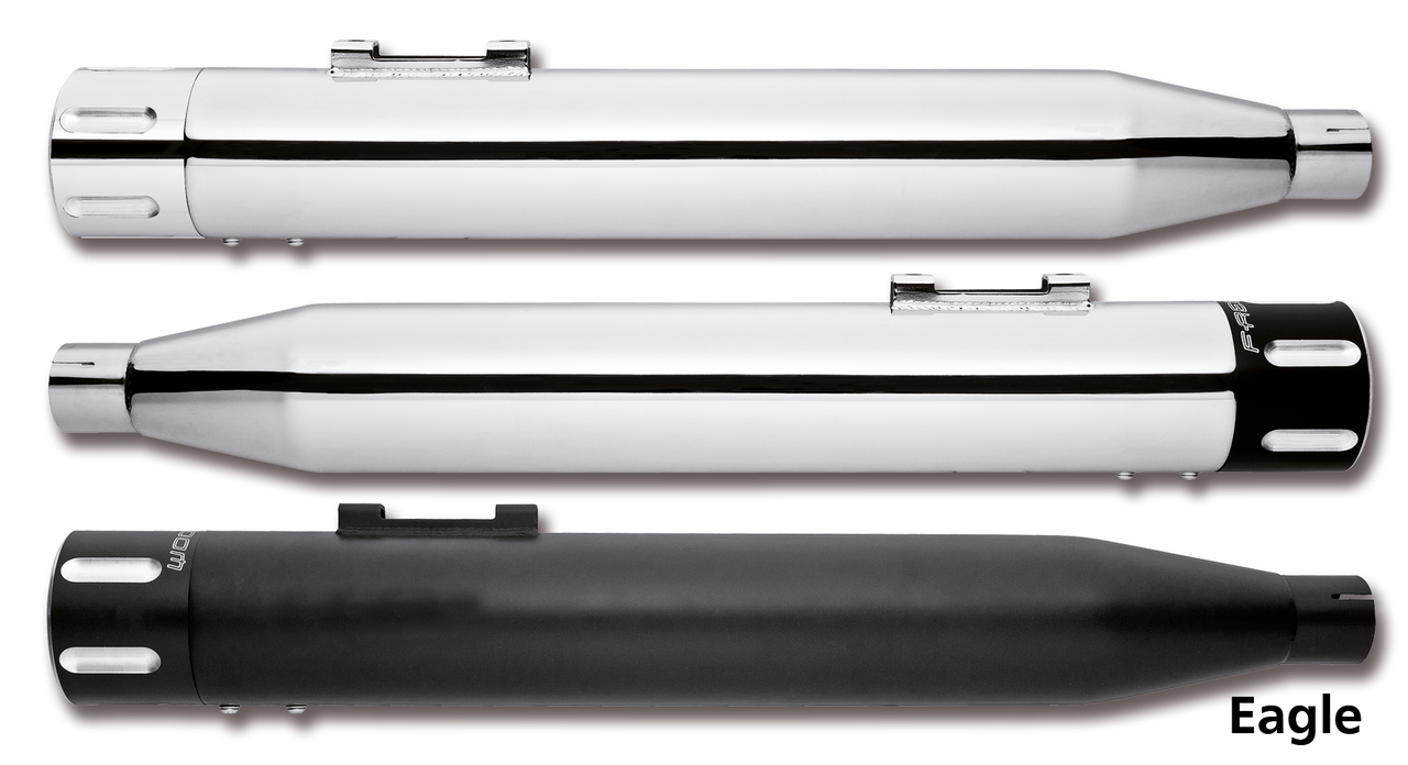 Eagle S/Ons All Chrome Flh/T95 16 Slip-On & Muffler Freedom Performance Exhaust