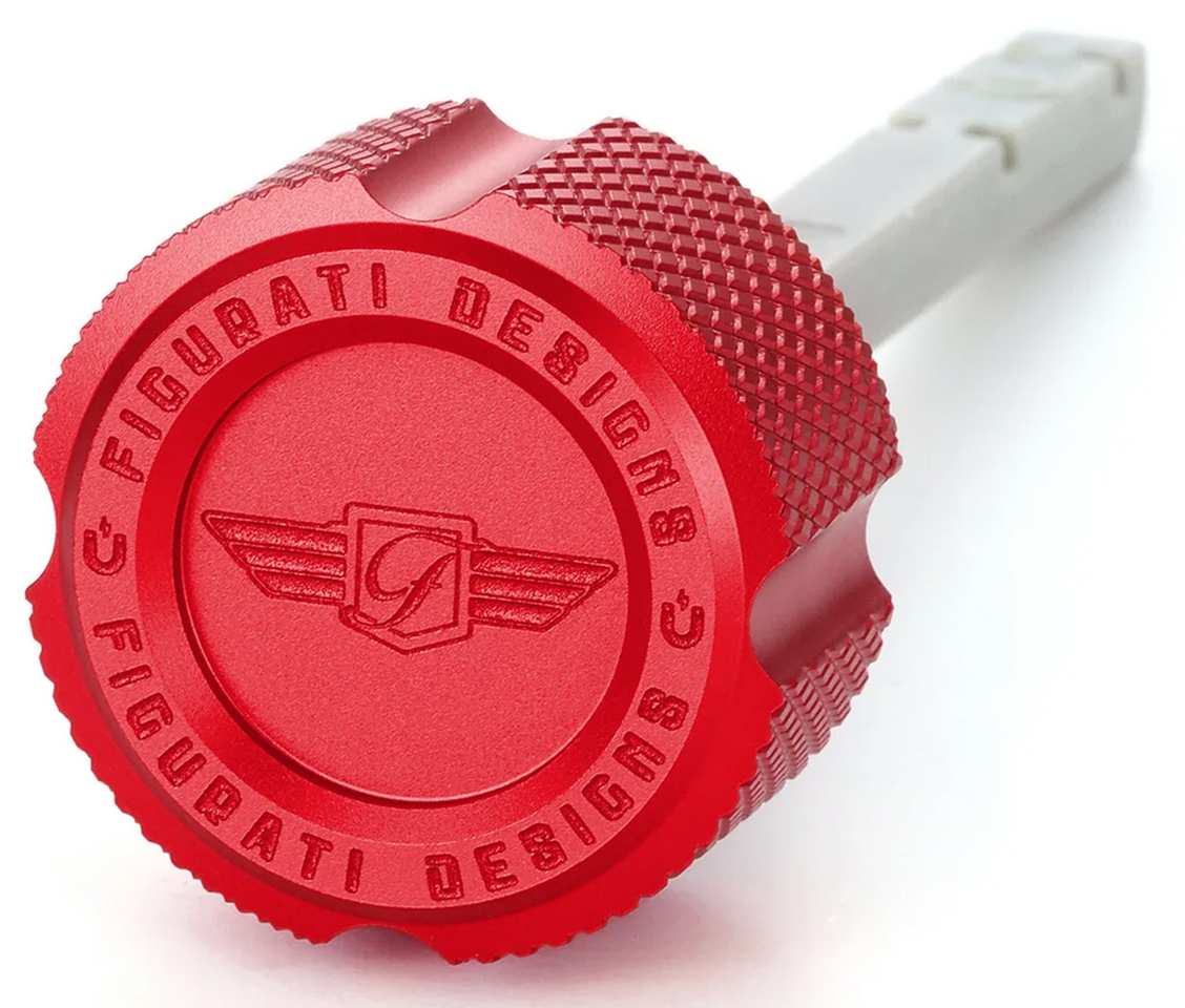 Trans. Dipst. Alu Knurled Red Me17 Up Transmission Parts 2006 to present 6 Speed Figurati Designs Default Title