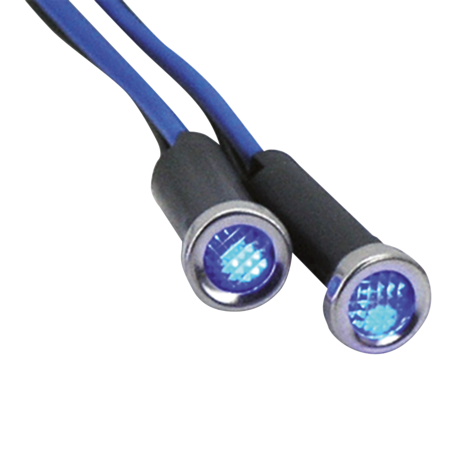 Gzp Led Indicator Light Blue Lens Stainl Dash Indicator Light Zodiac Default Title