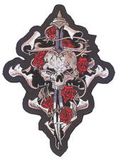 Small Skull Dagger And Rose Patch Helmets, Audio & Merchandise Lethal Threat Default Title