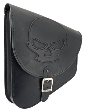 Texas Leather Skull Swingarm Bag Black Leather Luggage Texas Leather Default Title