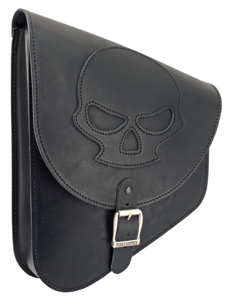 Texas Leather Skull Swingarm Bag Black Leather Luggage Texas Leather Default Title
