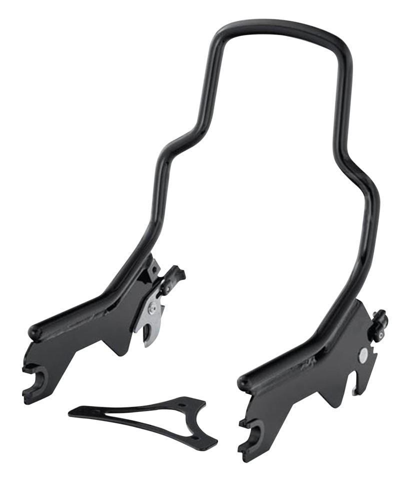 Det. Sissy Bar Shorty Black Fxbb18 Up Detachable Sissy Bar V Twin Mfg