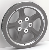 Gzp Rr Pulley Silver Xl07 22 68 T 1" Rear Wheel Pulley Zodiac Default Title