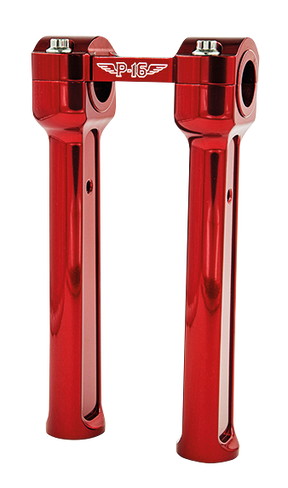 8" P16 Risers, Red Risers P16 Powerplant Motorcycle Co.