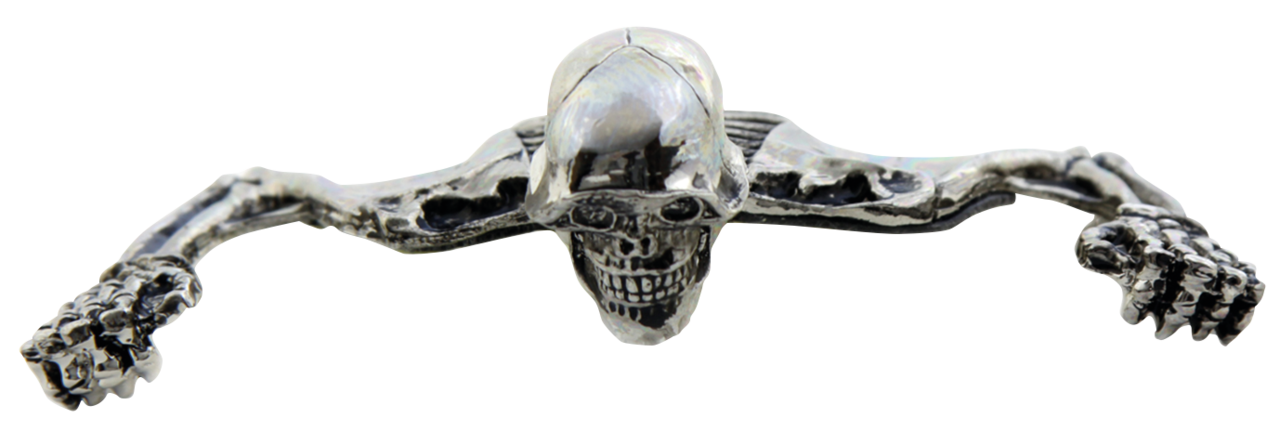 7" Headlamp Visor Ornament Skull Chrome Light Visors V Twin Mfg Default Title