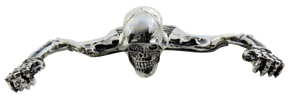 7" Headlamp Visor Ornament Skull Chrome Light Visors V Twin Mfg Default Title